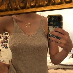 Gold Topshop top.